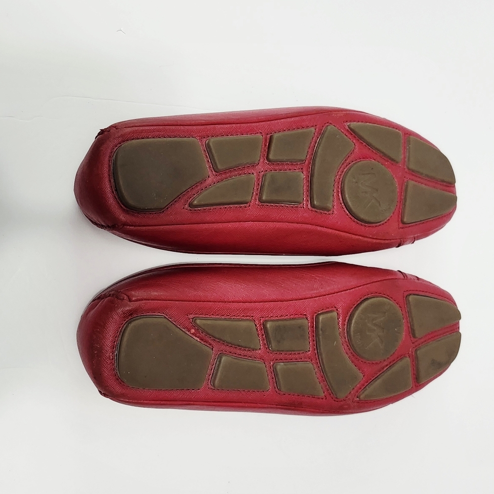 Michael KORS Leather Red Flats Shoes 7.5 - Picture 11 of 14